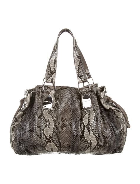 michael kors black snakeskin shoulder bag|Michael Kors snakeskin shoulder bag.